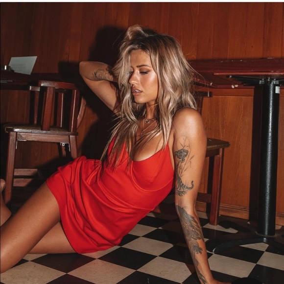 Novella Red Mini Dress - Picture 1 of 7